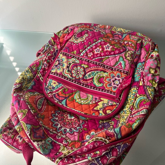 Vera Bradley Vibrant Pink Paisley Backpack - Picture 4 of 4